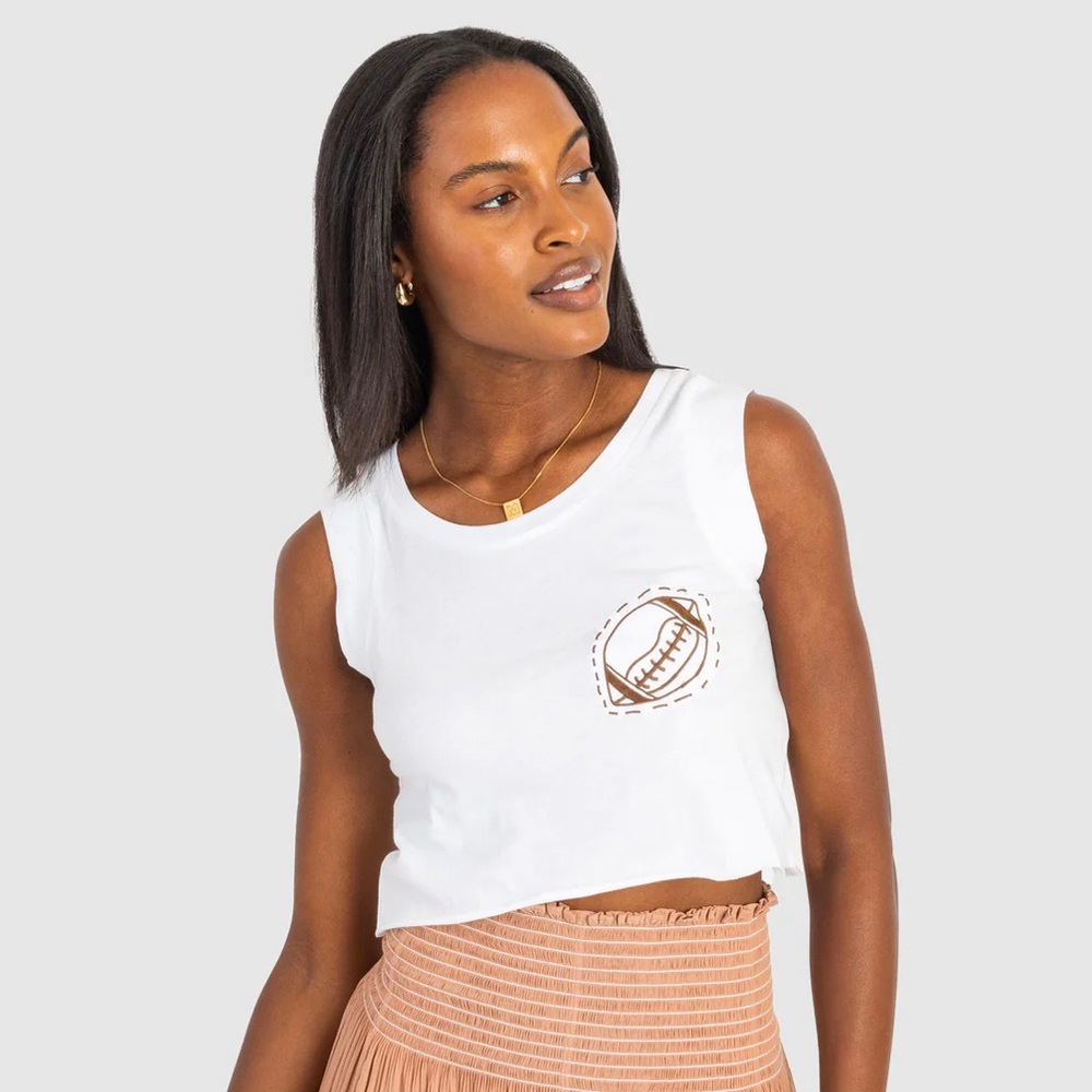 Koch white football tank- only worn once!!